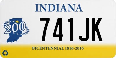 IN license plate 741JK