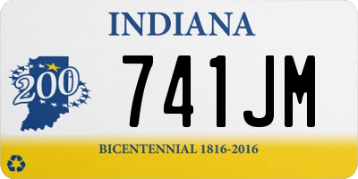 IN license plate 741JM
