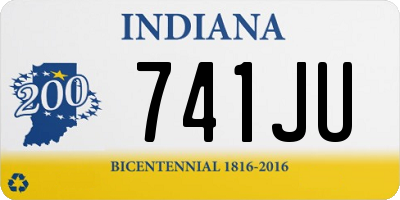 IN license plate 741JU