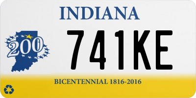 IN license plate 741KE