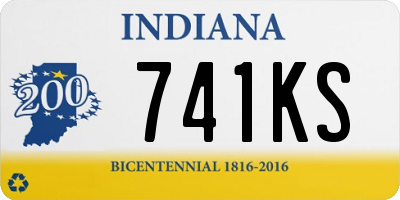 IN license plate 741KS