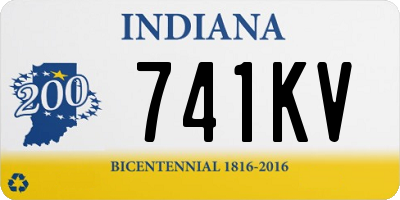 IN license plate 741KV