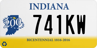 IN license plate 741KW