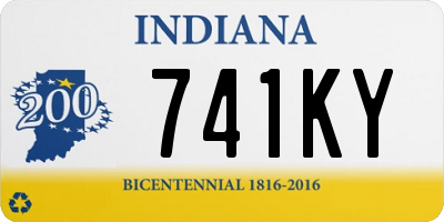 IN license plate 741KY