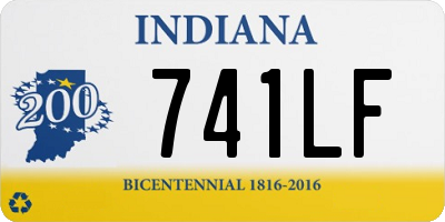 IN license plate 741LF