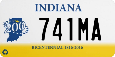 IN license plate 741MA