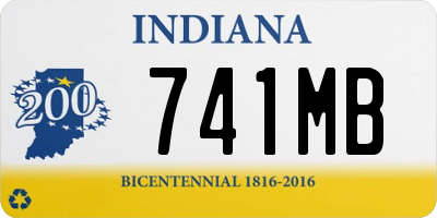 IN license plate 741MB