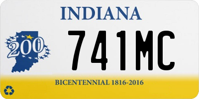 IN license plate 741MC