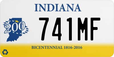 IN license plate 741MF