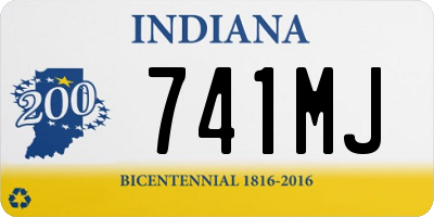 IN license plate 741MJ