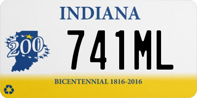 IN license plate 741ML