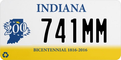 IN license plate 741MM