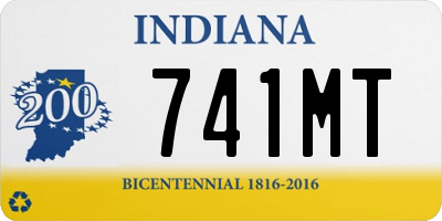 IN license plate 741MT