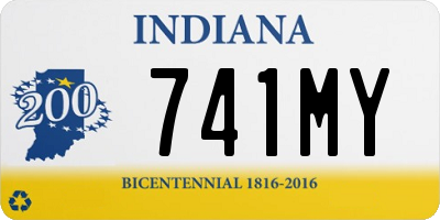 IN license plate 741MY