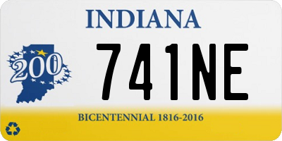 IN license plate 741NE