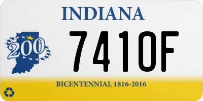 IN license plate 741OF