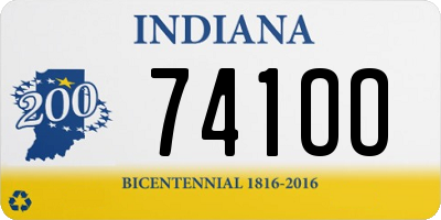 IN license plate 741OO