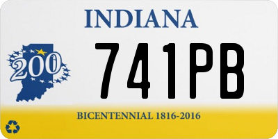 IN license plate 741PB