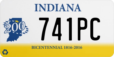 IN license plate 741PC