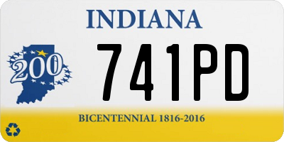 IN license plate 741PD