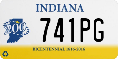 IN license plate 741PG