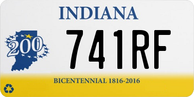 IN license plate 741RF