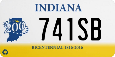 IN license plate 741SB