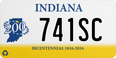 IN license plate 741SC