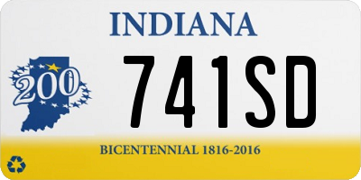 IN license plate 741SD