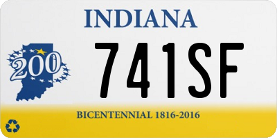 IN license plate 741SF