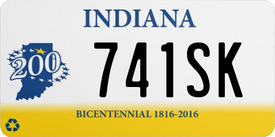 IN license plate 741SK