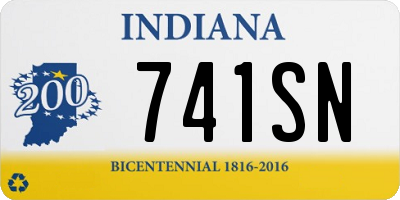 IN license plate 741SN