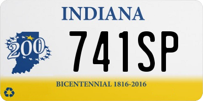 IN license plate 741SP