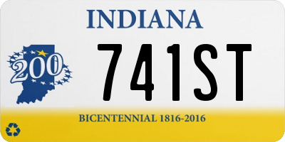 IN license plate 741ST