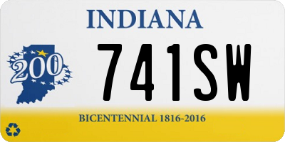 IN license plate 741SW