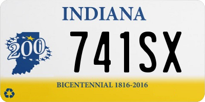 IN license plate 741SX