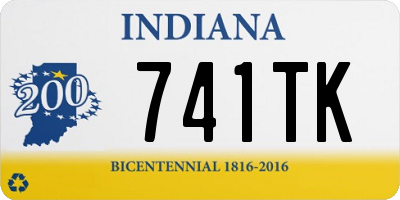 IN license plate 741TK