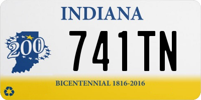 IN license plate 741TN