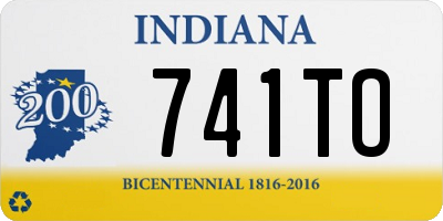 IN license plate 741TO