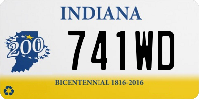 IN license plate 741WD
