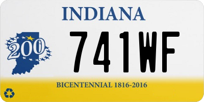 IN license plate 741WF