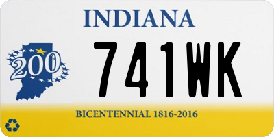 IN license plate 741WK
