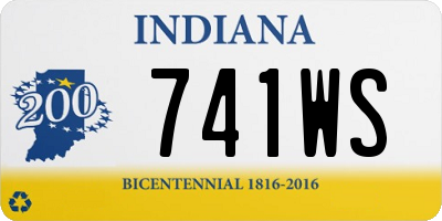 IN license plate 741WS