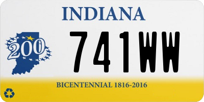 IN license plate 741WW