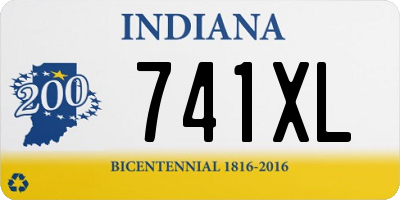 IN license plate 741XL