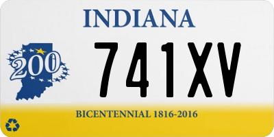 IN license plate 741XV