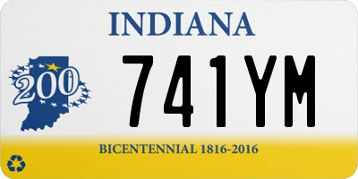IN license plate 741YM