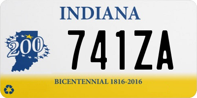 IN license plate 741ZA