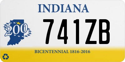 IN license plate 741ZB
