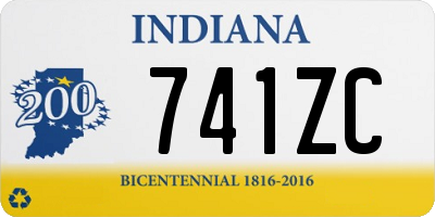 IN license plate 741ZC